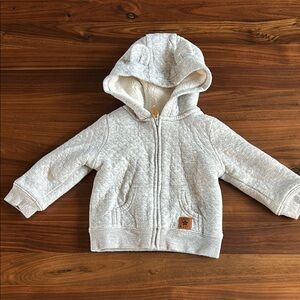 Carter’s Cozy Gray Quilted Kids Hoodie